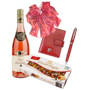 Document case and Pen Pierre Cardin, Wine and Candy