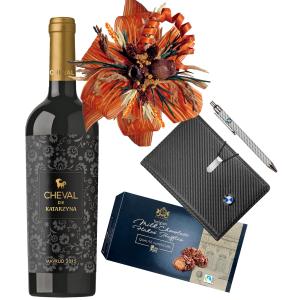 Луксозни подаръчни авто аксесоари с логото на BMW или AUDI, вино и бонбони