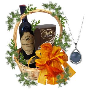 Silver necklace Drop in a basket - gift for a woman Silver necklace Drop in a basket - gift for a woman