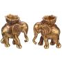 Decorative candlesticks Elephants for home with wine and candy