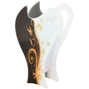 Hand painted decorative glass vase