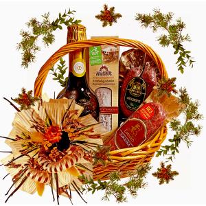 Sausages and Wine Gift Basket