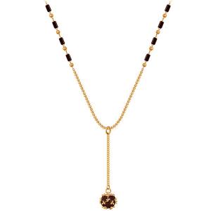 Pendant with black zirconia and gold elements