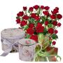 Саския # 5 - Букет от Рози и Порцеланова чаша 