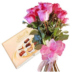 Букет от рози и бонбони - Приятелски жест 