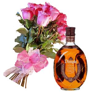 Pink Roses and Whiskey Dimple - For someone special!