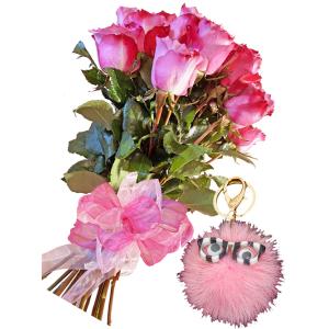 Rosie # 3 - Roses and Key chain