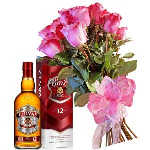 Букет от рози и уиски Chivas – наистина нещо специално!