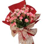 Букет от розови рози - Роузабел