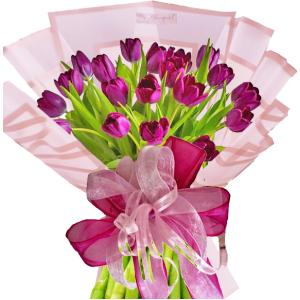 Purple Tulip Bouquet - Agatha